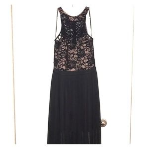 Black David's Bridal dress